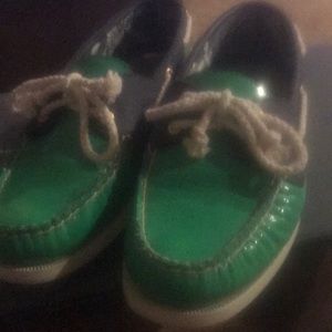 Sperry women topsides size 9 blue/green